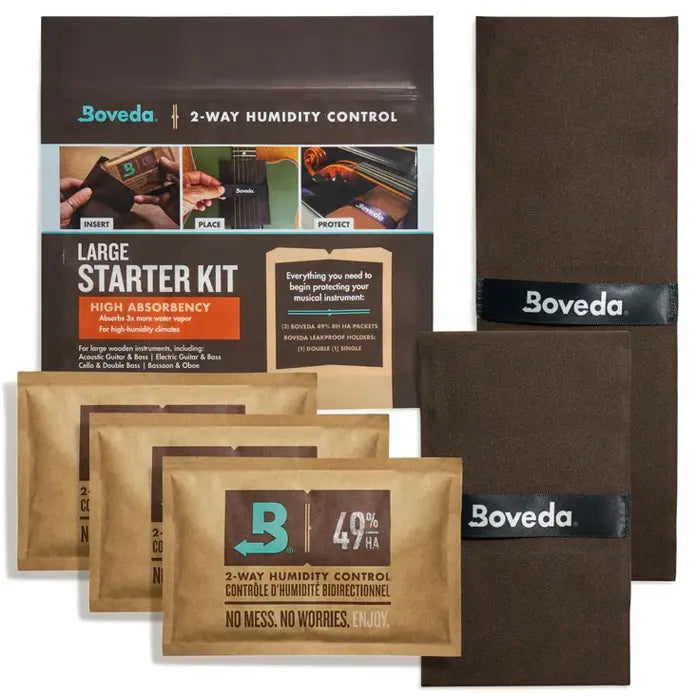 Boveda 2-Way Humidity Control High Absorbency Starter Kit Large for Cello/Double Bass