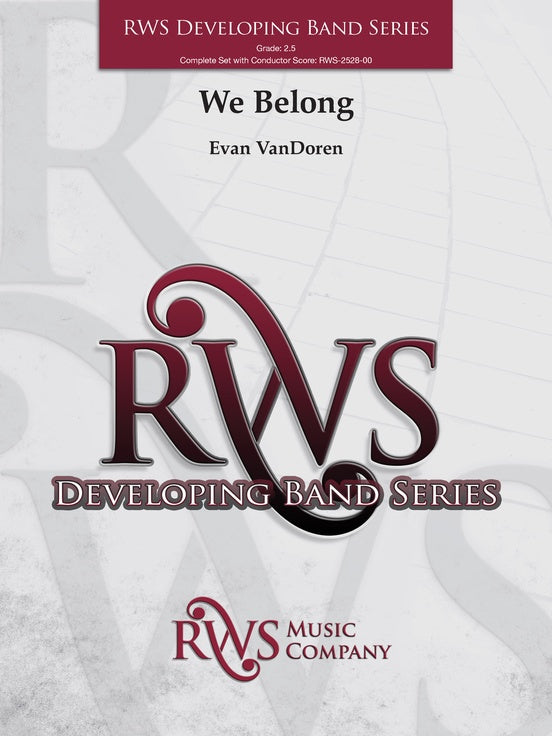 We Belong - Concert Band Conductor Score & Parts(Digital Download)