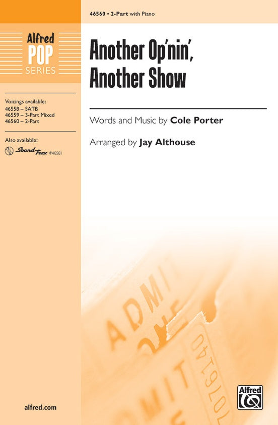 Another Op'nin', Another Show - Arr. Jay Althouse – 2-Part Choral Octavo (Digital Download)