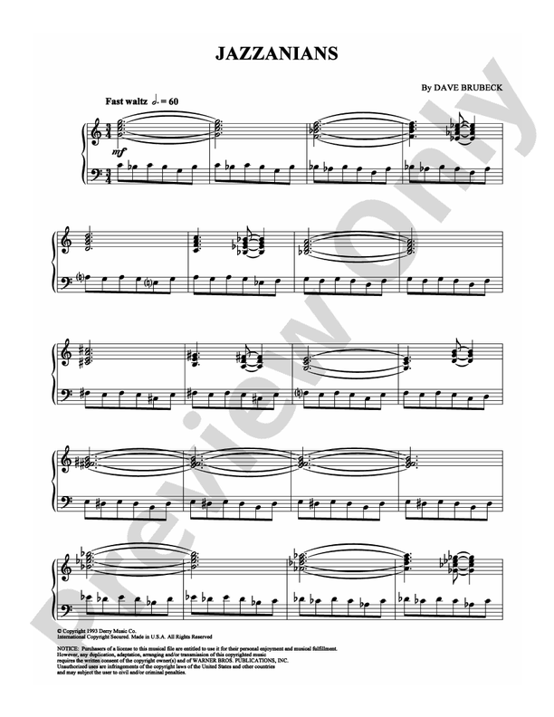 Jazzanians - Piano (Digital Download)