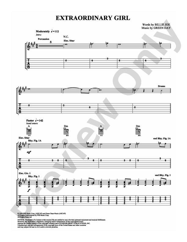 Extraordinary Girl - Guitar TAB (Digital Download)