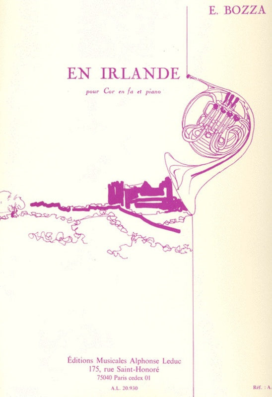 Bozza - En Irlande - French Horn Sheet Music Leduc AL20930