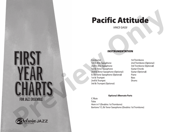 Pacific Attitude - Jazz Ensemble Conductor Score & Parts(Digital Download)
