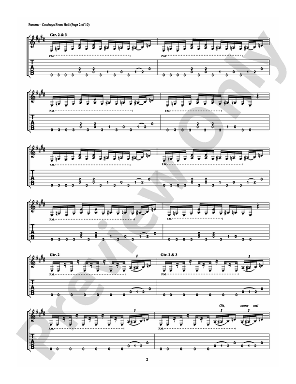 Cowboys From Hell - Guitar TAB (Digital Download)