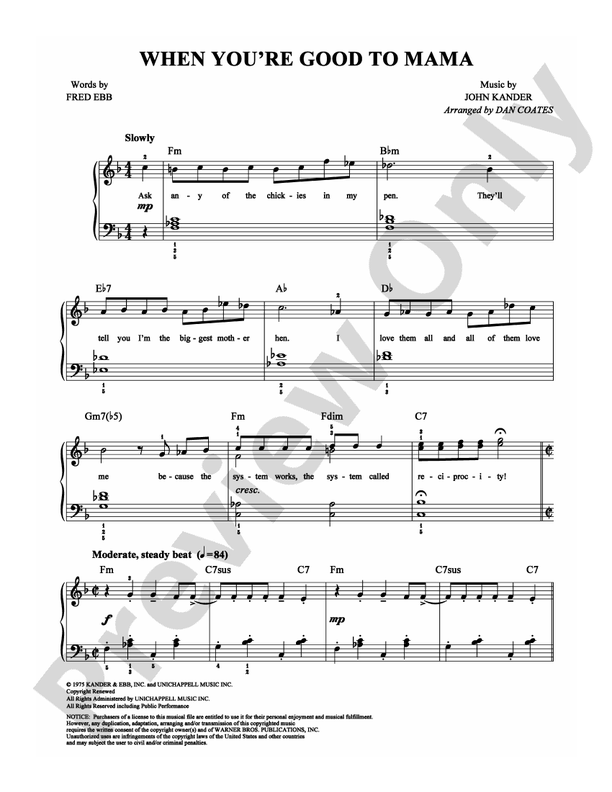 When You're Good to Mama - Arr. Dan Coates - Easy Piano (Digital Download)