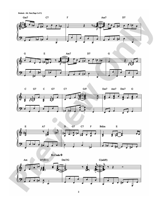 Mr. Fats - Piano (Digital Download)