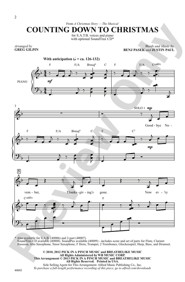 Counting Down to Christmas: A Christmas Story, The Musical - SATB Choral Octavo (Digital Download)