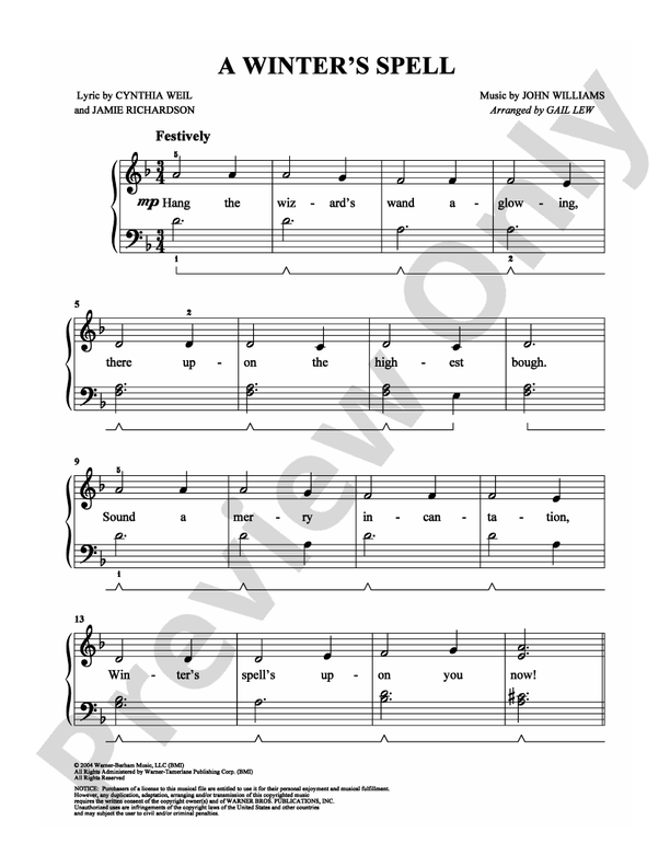 A Winter's Spell - Arr. Gail Lew - Easy Piano (Digital Download)