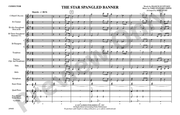 The Star-Spangled Banner – Marching Band Conductor Score & Parts (Digital Download)