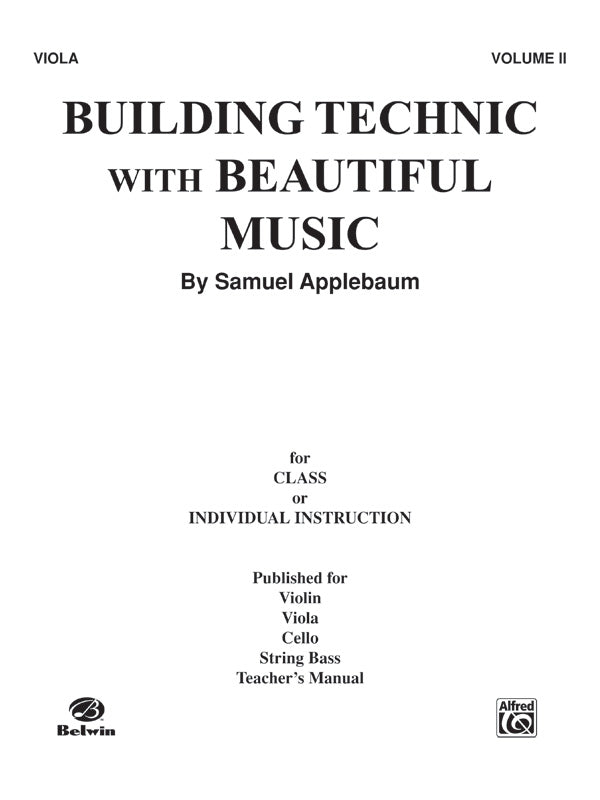 Building Technic with Beautiful Music Book 2 Viola