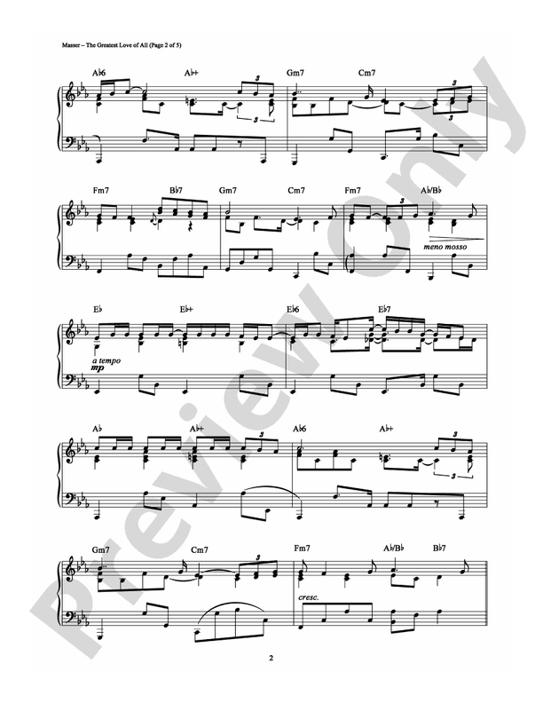 The Greatest Love of All - DSM-PS-0004183 - Piano (Digital Download)