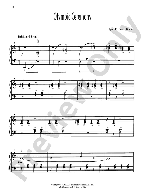 Olympic Ceremony - Piano Solo (Digital Download)