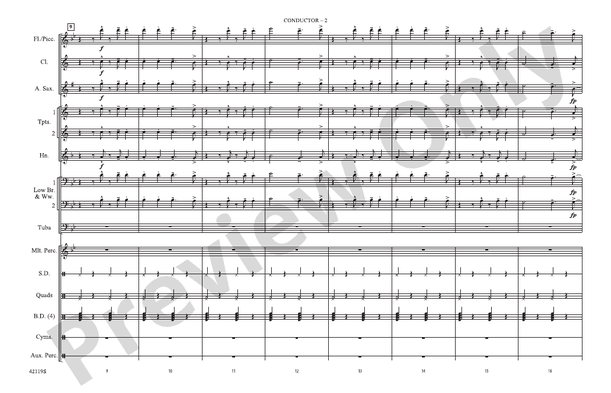 Zumba – Marching Band Conductor Score & Parts (Digital Download)