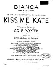 Bianca (from 'Kiss Me Kate') - PVG (Digital Download)