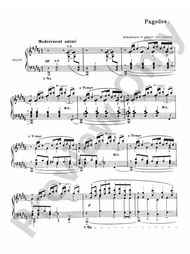 Debussy - Estampes - Piano Solo (Digital Download)