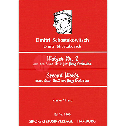 Shostakovich - Waltz #2 - Piano Solo arranged by Kula Sikorski SIM2300