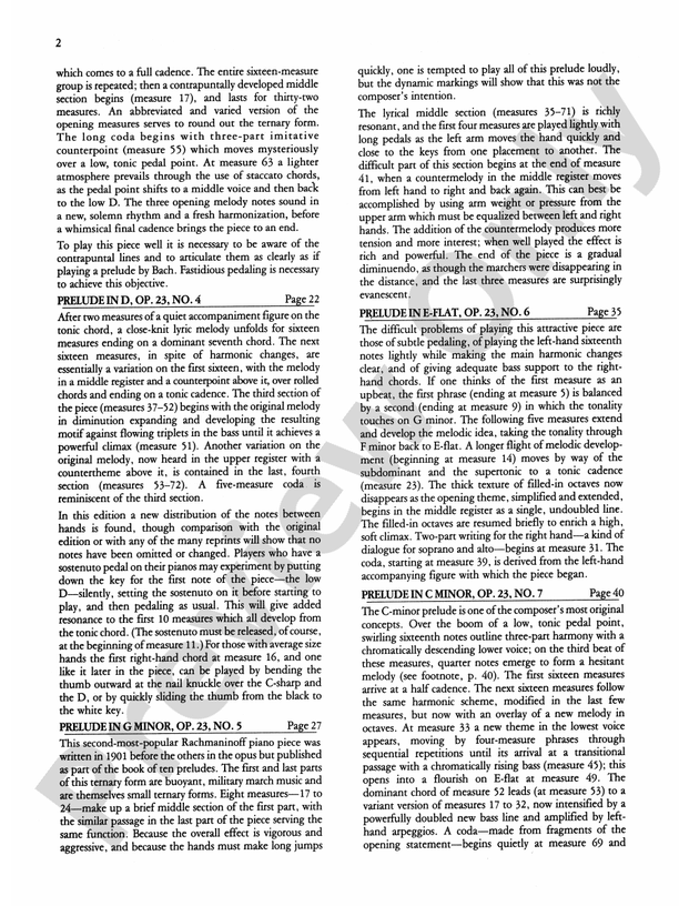 Rachmaninoff - Preludes, Opus 23 - Piano (Digital Download)