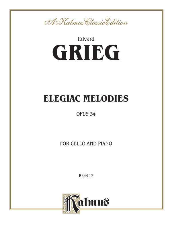 ELEGIAC MELODIES OP 34 VC/PNO