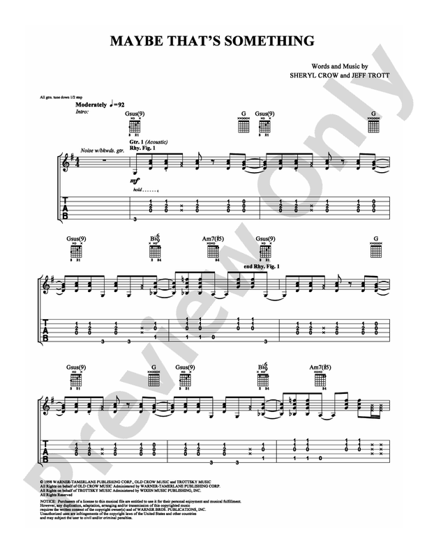 Maybe That's Something - Guitar TAB (Digital Download)