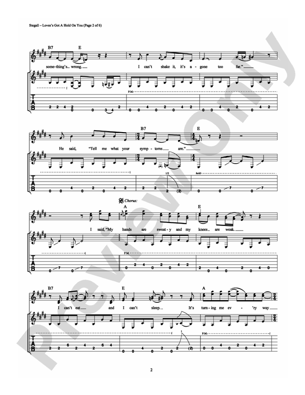 Love's Got A Hold On You - Guitar TAB (Digital Download)