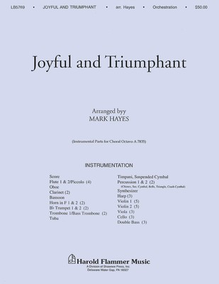 Joyful and Triumphant - Mark Hayes Shawnee Press Score/Parts