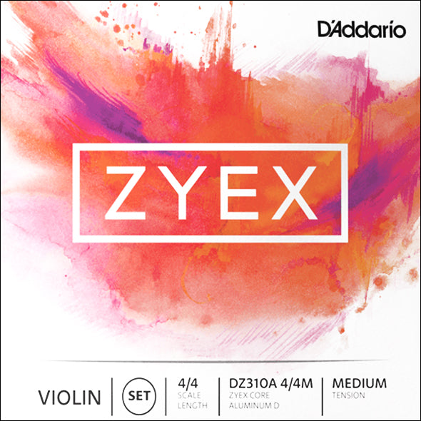 D'Addario Zyex Violin Set 4/4 (Aluminium D)