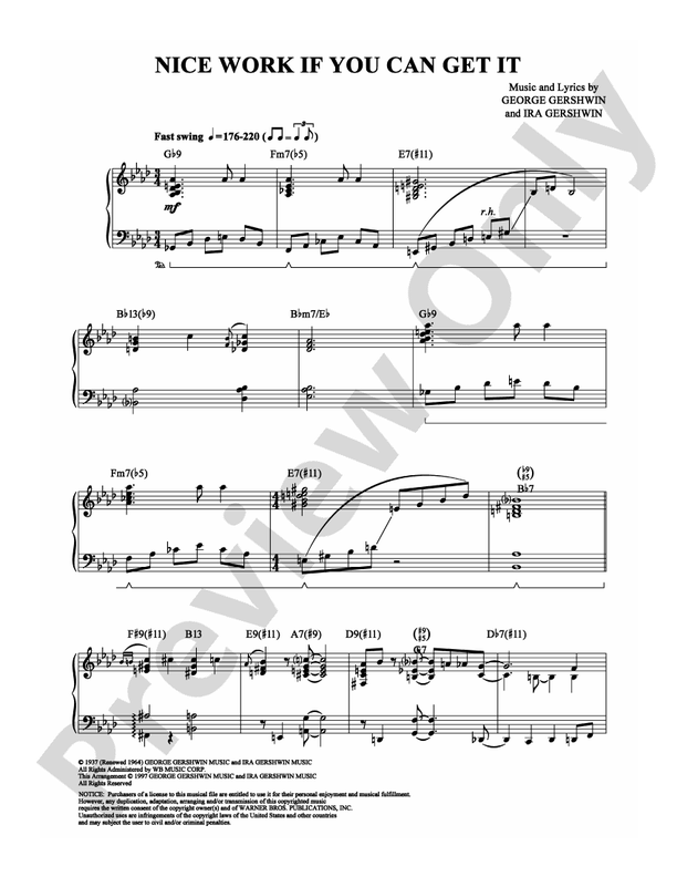 Nice Work If You Can Get It - DSM-PS-0001157 - Piano (Digital Download)