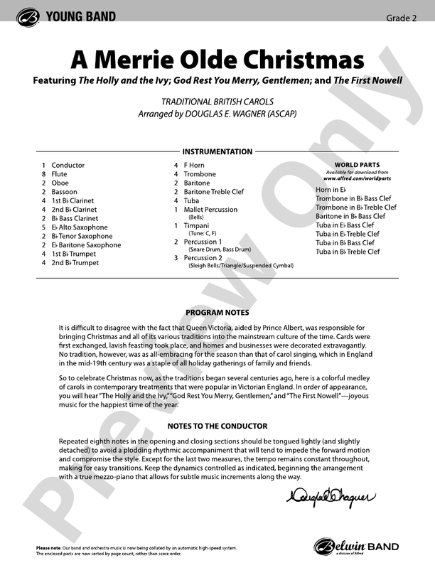 A Merrie Olde Christmas - Concert Band Conductor Score & Parts (Digital Download)