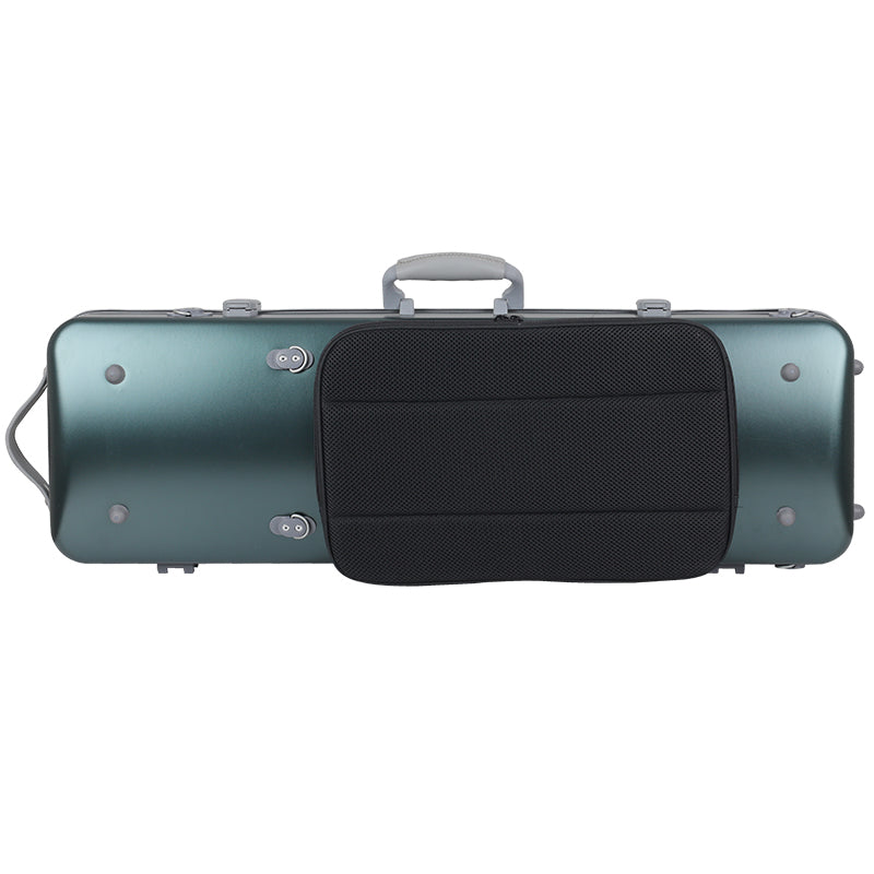 JML Polycarbonate 2.4 Oblong Violin Case Metallic Green 4/4