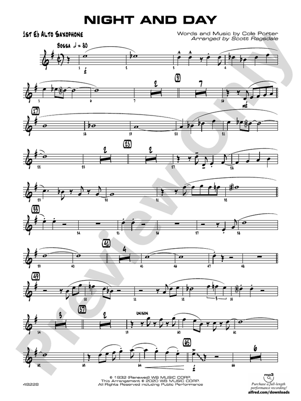 Night and Day (Jazz Vocal Series) – Jazz Ensemble Conductor Score & Parts (Digital Download)