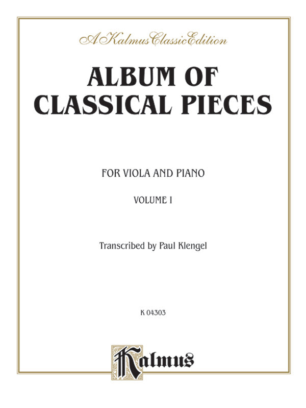 Album of Classical Pieces for Viola & Piano Vol 1