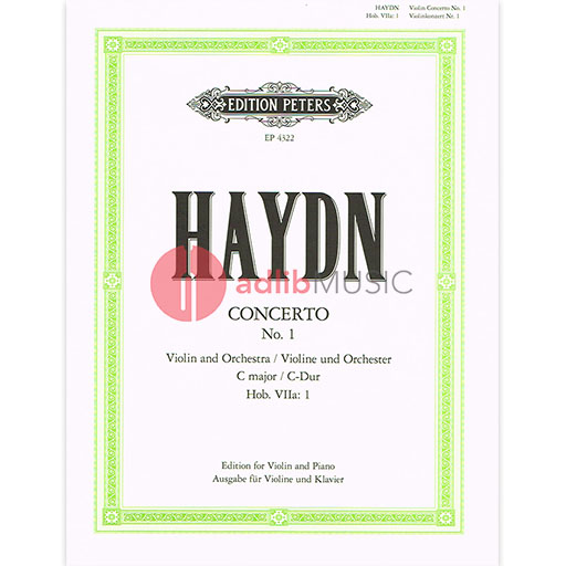 Haydn - Concerto #1 in Cmaj - Violin/Piano Accompaniment - Peters P4322
