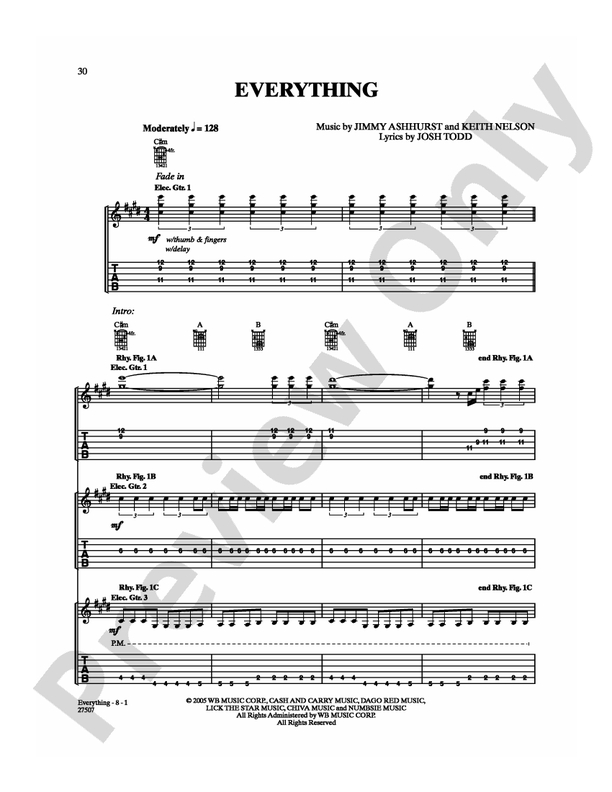 Everything - Guitar TAB (Digital Download)