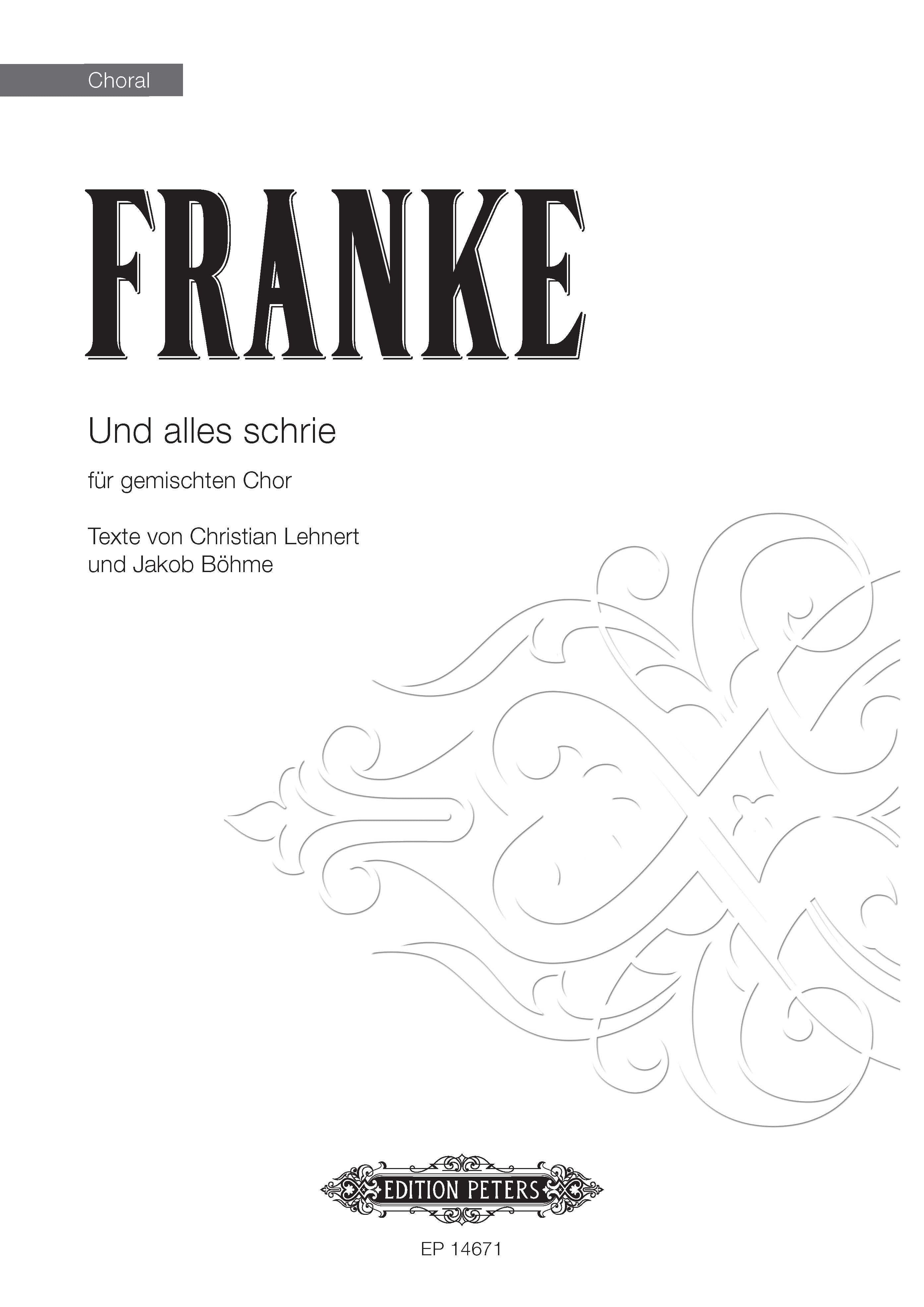 Und Alles Schrie (EP14671) - SATB Choral Octavo (Digital Download)