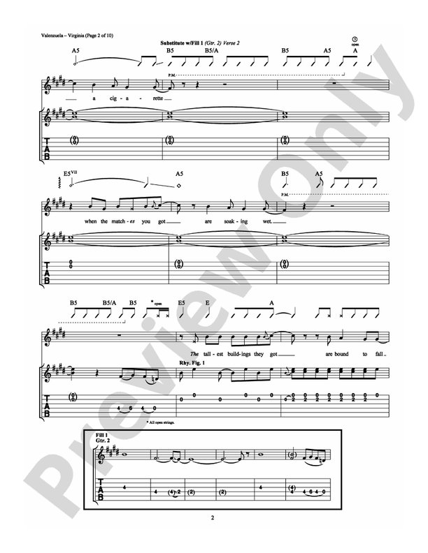 Virginia - Guitar TAB (Digital Download)