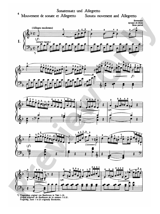 Beethoven - Easy Compositions - Piano Solo (Digital Download)