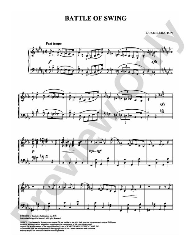 Battle of Swing - Piano (Digital Download)