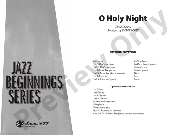 O Holy Night – Jazz Ensemble Conductor Score & Parts (Digital Download)