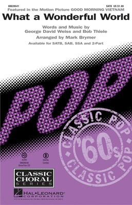 What a Wonderful World - Bob Thiele|George David Weiss - 2-Part Mark Brymer Hal Leonard Octavo