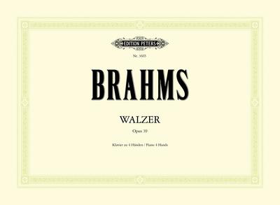 Brahms - Waltzes Op39 - Piano Duet - Peters EP3665