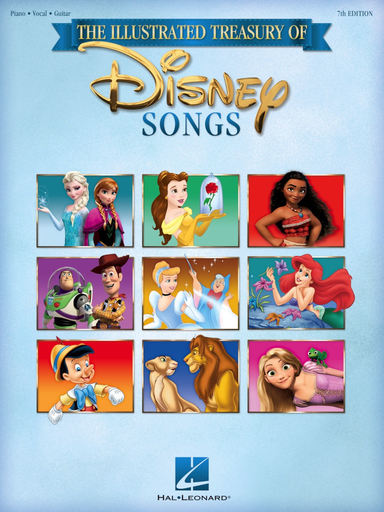 Illustrated Treasury Of Disney Songs 7th Edition - Piano/Vocal/Guitar PVG Hal Leonard 256650