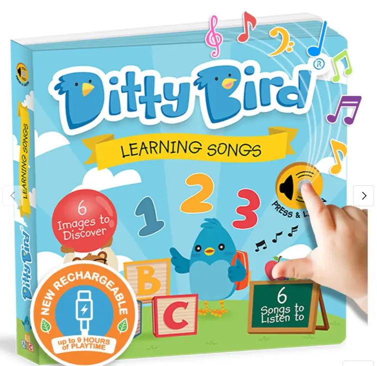 Ditty Bird Learning Songs Childrens Interactive Sound Book New Rechargeable Edition