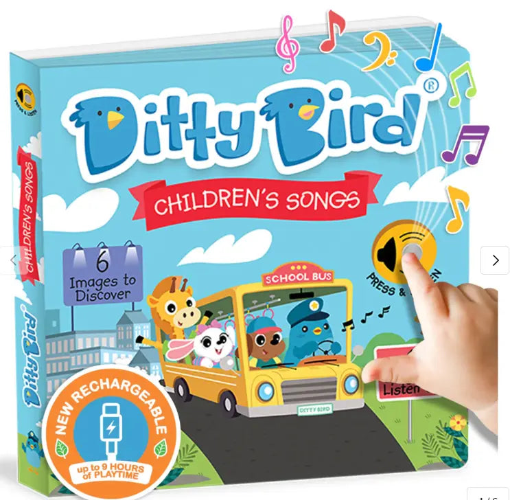 Ditty Bird Childrens Songs Childrens Interactive Sound Book New Rechargeable Edition