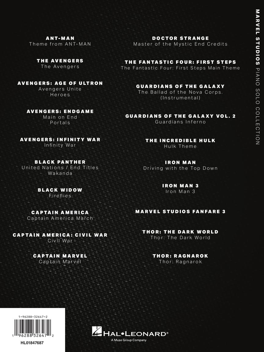 Marvel Studios Piano Solo Collection 1847687