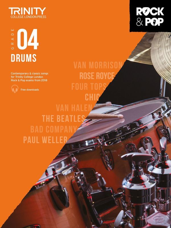 Trinity Rock & Pop Drums Grade 4 From 2018 - Drums Trinity College TCL017024