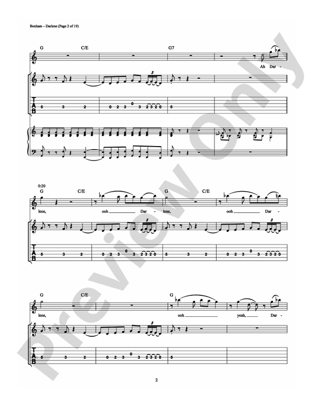 Darlene - Guitar TAB (Digital Download)
