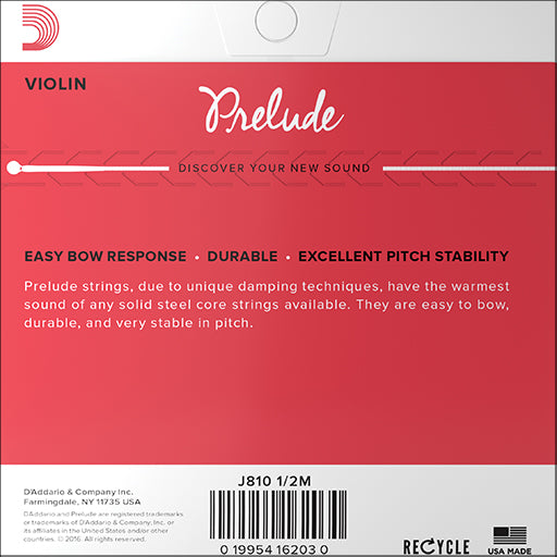 D'Addario Prelude Violin, Set, 1/2