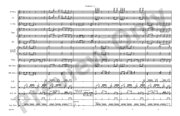 The Wizard of Oz Meets The Wiz, Part 2 – Marching Band Conductor Score & Parts (Digital Download)