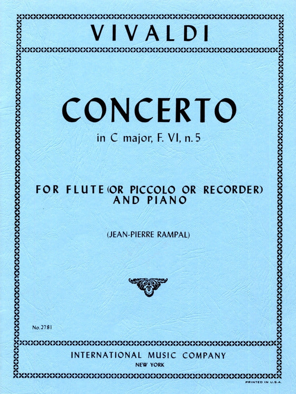 Concerto in C major, RV 444 - for Flute/Piano - Vivaldi - IMC2781
