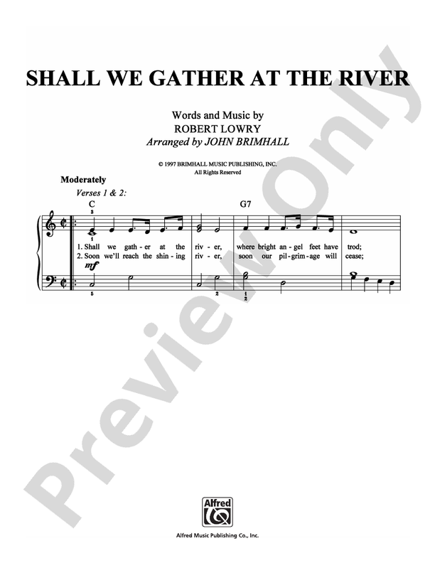 Shall We Gather at the River - Arr. John Brimhall - Easy Piano (Digital Download)